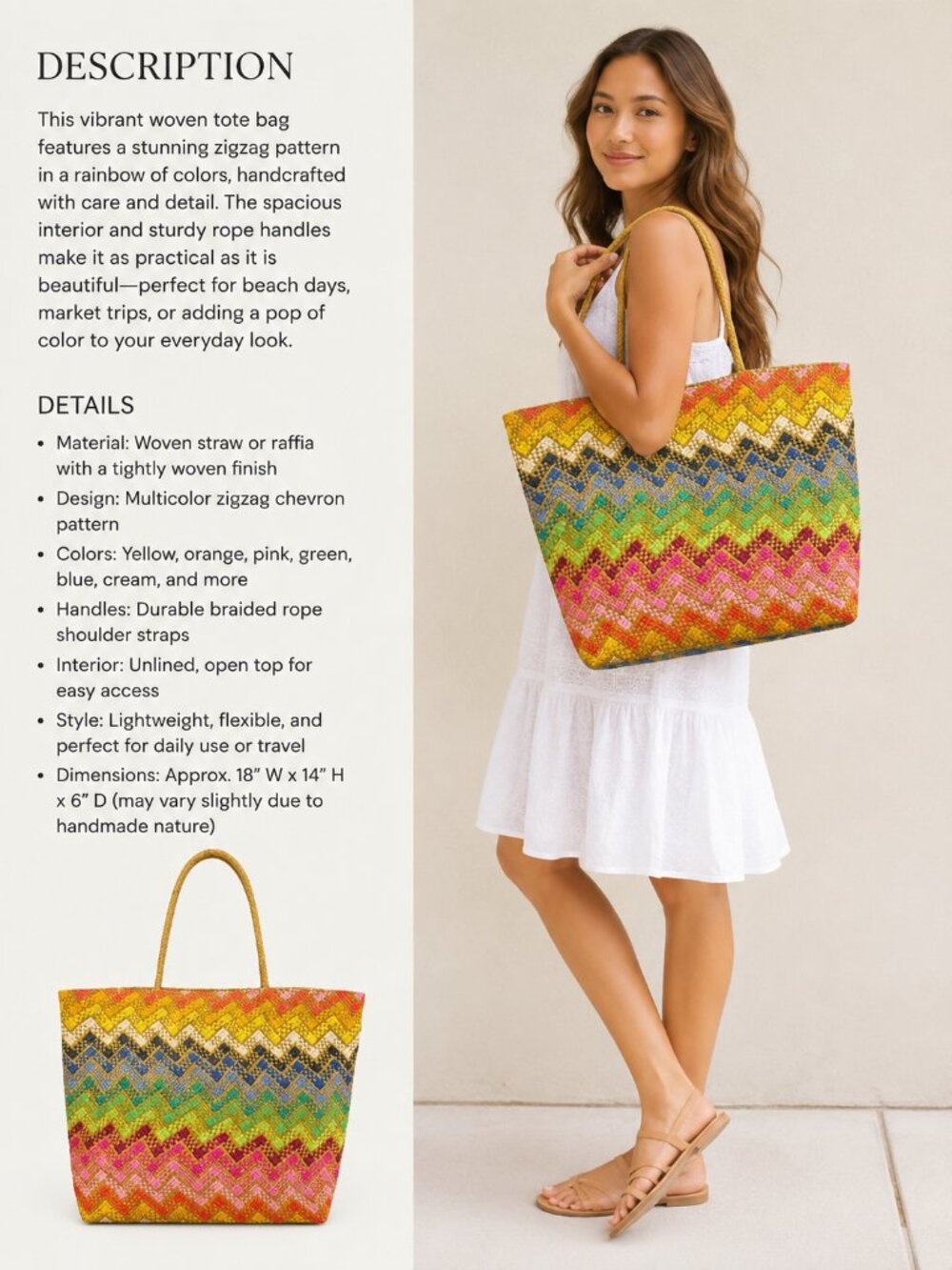 Large Handwoven Raffia/Straw Tote